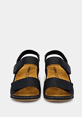 Eclipse Siyah Kadın Düz Sandalet