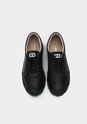 Eclipse Siyah Deri Kadın Ayakkabı