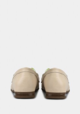 Provoq Bej Deri Kadın Ayakkabı