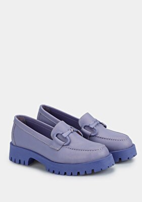 Provoq Lila Deri Kadın Ayakkabı