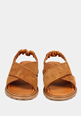 Provoq Taba Deri Kadın Düz Sandalet