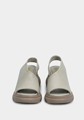 Provoq Vizon Deri Kadın Topuklu Sandalet