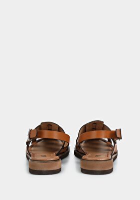 Provoq Taba Deri Kadın Düz Sandalet