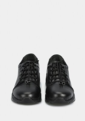 Eclipse Siyah Deri Kadın Ayakkabı