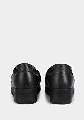 Eclipse Siyah Deri Kadın Ayakkabı