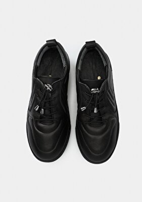 Eclipse Siyah Deri Kadın Ayakkabı