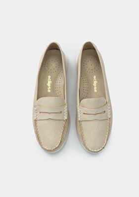 Eclipse Bej Deri Kadın Ayakkabı