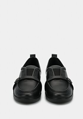 Eclipse Siyah Deri Kadın Ayakkabı