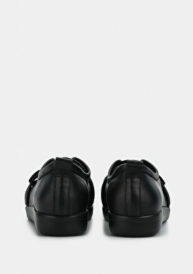 Eclipse Siyah Deri Kadın Ayakkabı