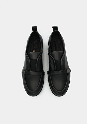 Eclipse Siyah Deri Kadın Ayakkabı