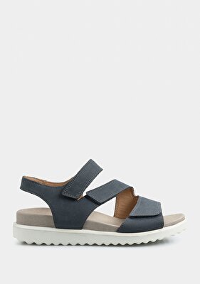 Legero Lacivert Deri Kadın Düz Sandalet