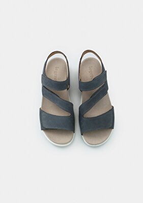 Legero Lacivert Deri Kadın Düz Sandalet