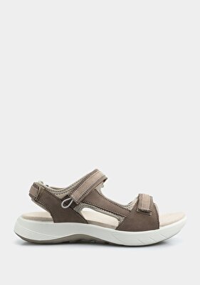 Legero Bej Deri Kadın Düz Sandalet