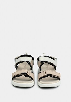 Legero Bej Deri Kadın Düz Sandalet