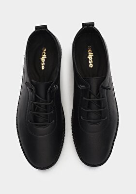 Eclipse Siyah Deri Kadın Ayakkabı