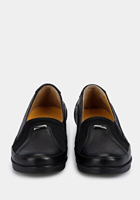 Eclipse Siyah Deri Kadın Ayakkabı