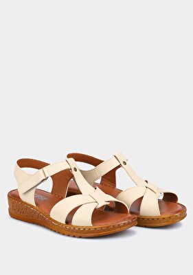 Eclipse Bej Kadın Konfor Sandalet