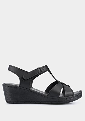 Eclipse Siyah Kadın Konfor Sandalet