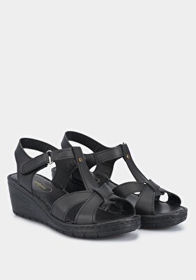 Eclipse Siyah Kadın Konfor Sandalet