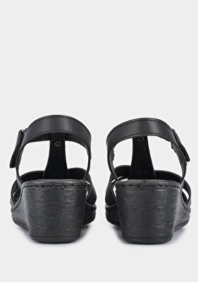 Eclipse Siyah Kadın Konfor Sandalet