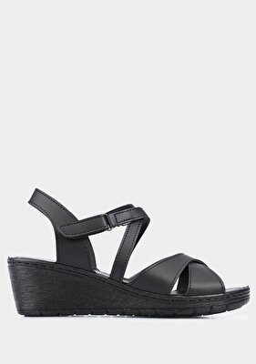 Eclipse Siyah Kadın Topuklu Sandalet