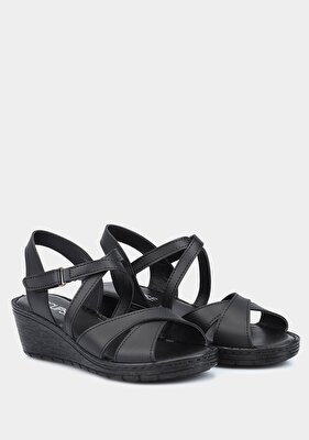 Eclipse Siyah Kadın Topuklu Sandalet