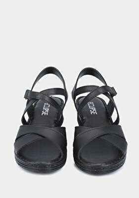 Eclipse Siyah Kadın Topuklu Sandalet