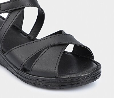 Eclipse Siyah Kadın Topuklu Sandalet