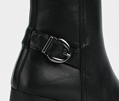 Provoq Siyah Deri Kadın Bot