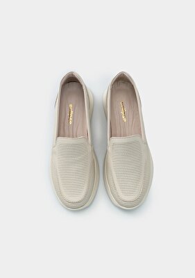 Eclipse Bej Deri Kadın Ayakkabı