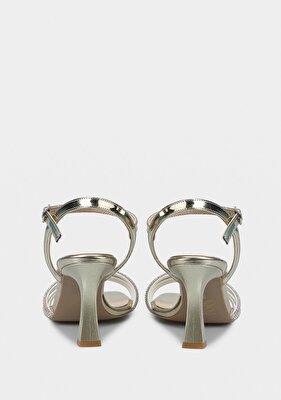 Provoq Altın Kadın Topuklu Sandalet