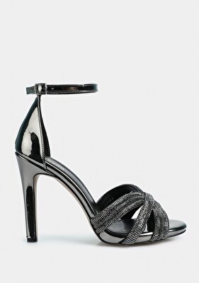 Provoq Platin Kadın Topuklu Sandalet