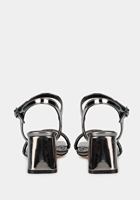 Provoq Platin Kadın Topuklu Sandalet