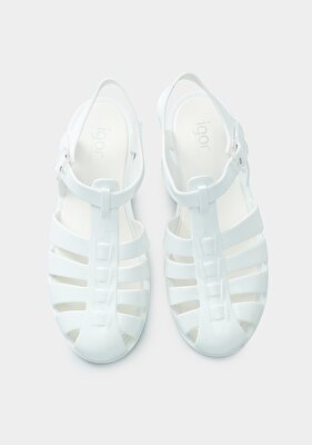 Igor Beyaz Kadın Düz Sandalet