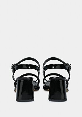 Provoq Siyah Kadın Topuklu Sandalet