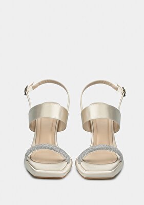 Provoq Bej Kadın Topuklu Sandalet