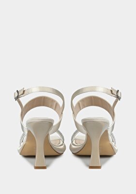 Provoq Bej Kadın Topuklu Sandalet