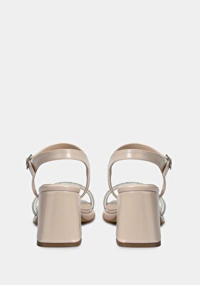 Provoq Bej Kadın Topuklu Sandalet