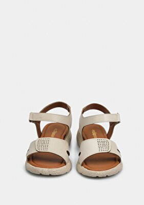 Eclipse Bej Kadın Düz Sandalet