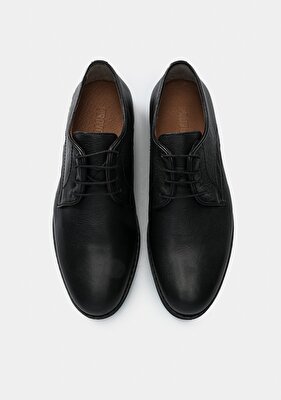 Provoq Siyah Deri Erkek Ayakkabı