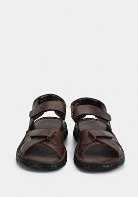 Eclipse Kahve Deri Erkek Konfor Sandalet