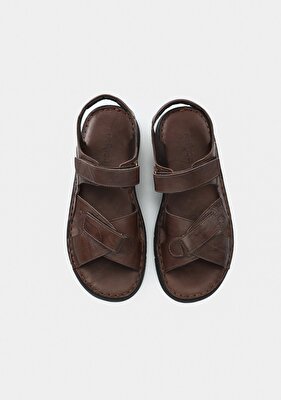 Eclipse Kahve Deri Erkek Konfor Sandalet