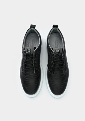 Provoq Siyah Deri Erkek Ayakkabı