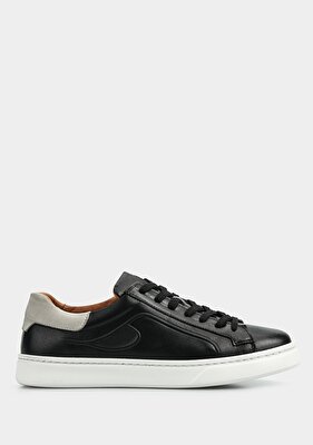 Provoq Siyah Deri Erkek Sneaker