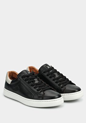 Provoq Siyah Deri Erkek Sneaker