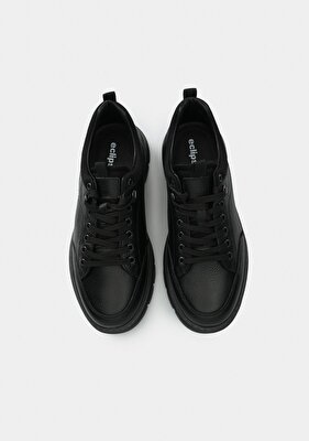 Eclipse Siyah Deri Erkek Sneaker