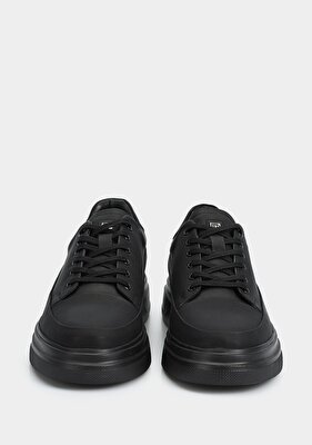 Provoq Siyah Deri Erkek Sneaker