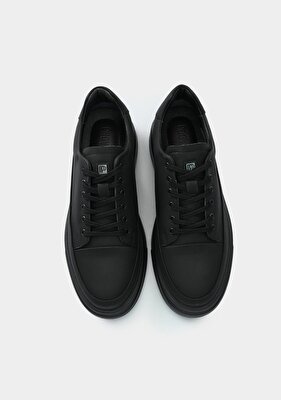 Provoq Siyah Deri Erkek Sneaker