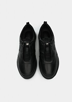 Provoq Siyah Deri Erkek Sneaker