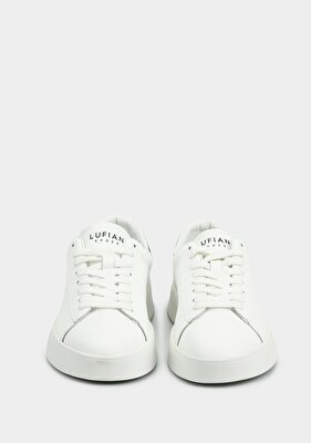 LUFIAN ANTON Beyaz-Yesil Deri Erkek Sneaker